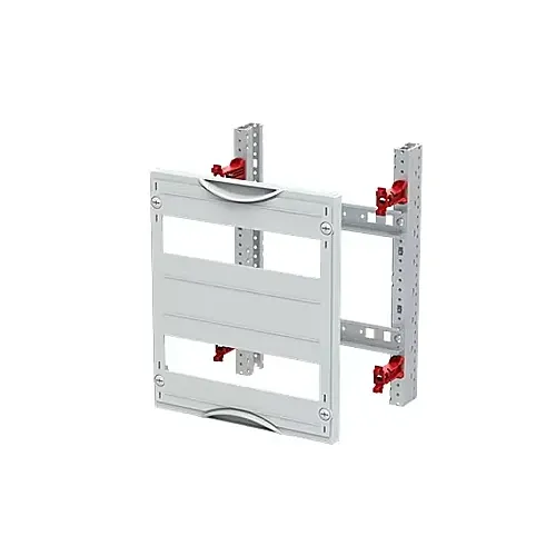 Kit modulaire rail DIN + plastron — 2 rangées × 12 modules — L 250 mm — image 1