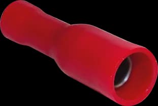 Fiche femelle ronde Ø4 mm — isolée rouge — 0,5 à 1,5 mm² — boîte de 50 — image 1