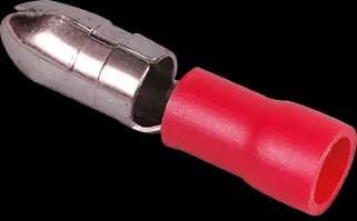 Cosse ronde mâle isolée — Ø 4 mm — 0,5–1,5 mm² — rouge — boîte de 50 — image 1