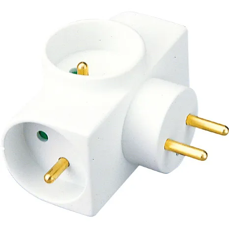 Adaptateur mural triple 3 prises 2P+T 16 A — IP20 — image 1
