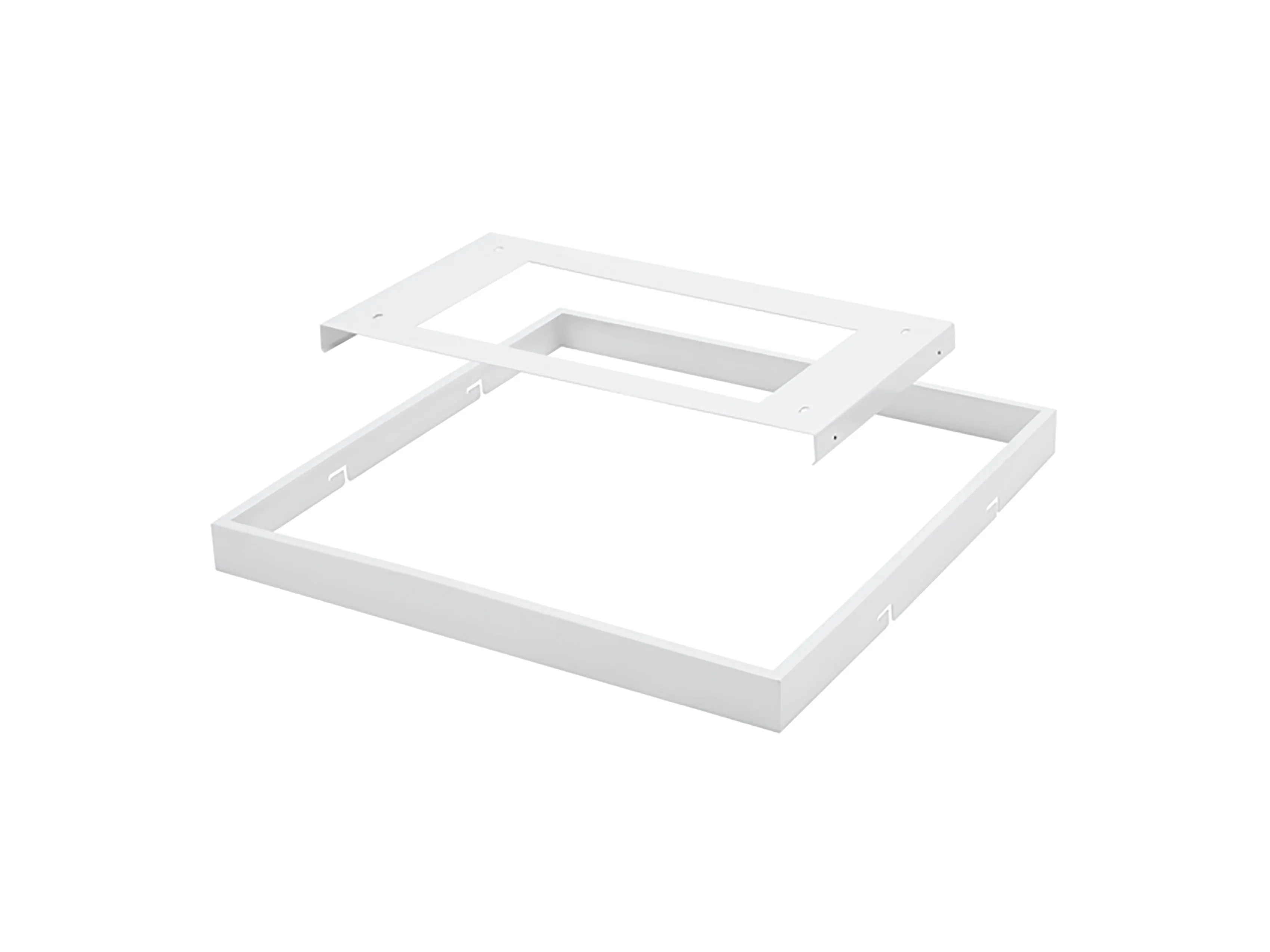 Cadre saillie pour dalle LED 600×600 — version Flat — RAL9003 — image 1