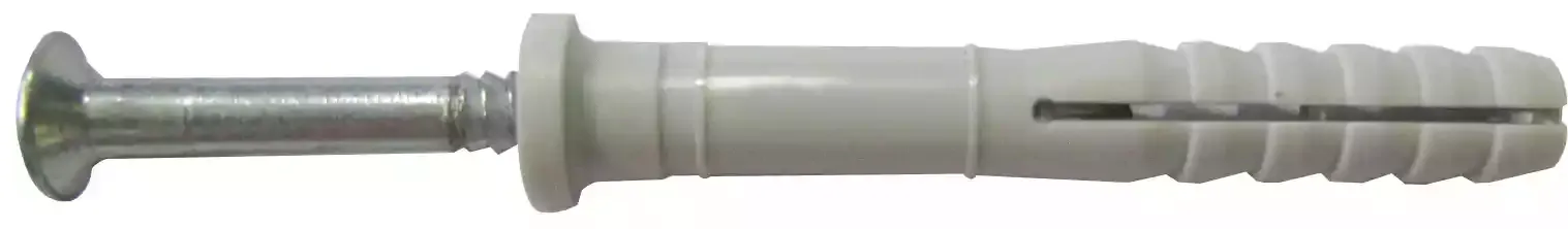 Cheville tap-vis à frapper — collerette plate — Ø6×40 mm — boîte de 100 — image 1