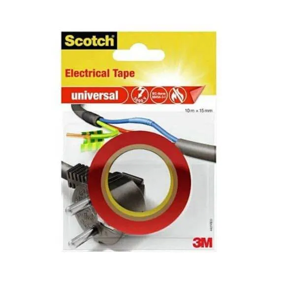 Ruban isolant vinyle rouge — Temflex 1500 — 19 mm × 20 m — image 1