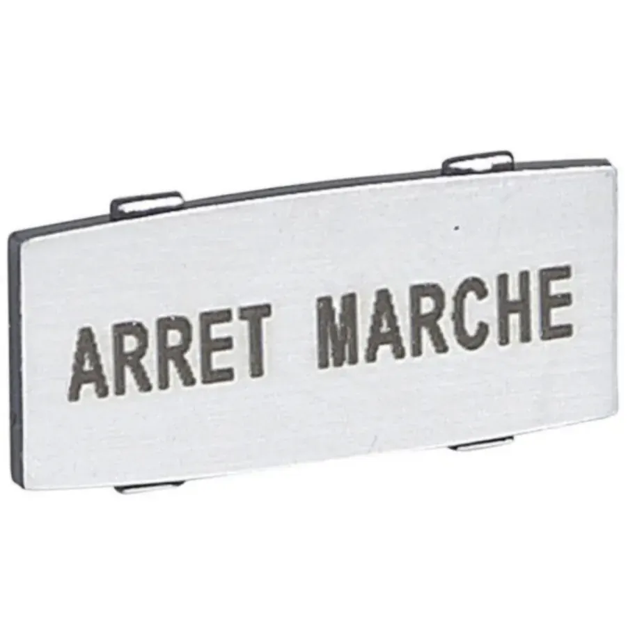 Insert d'étiquetage ARRÊT/MARCHE — cadre aluminium OSMOZ petit modèle — image 1