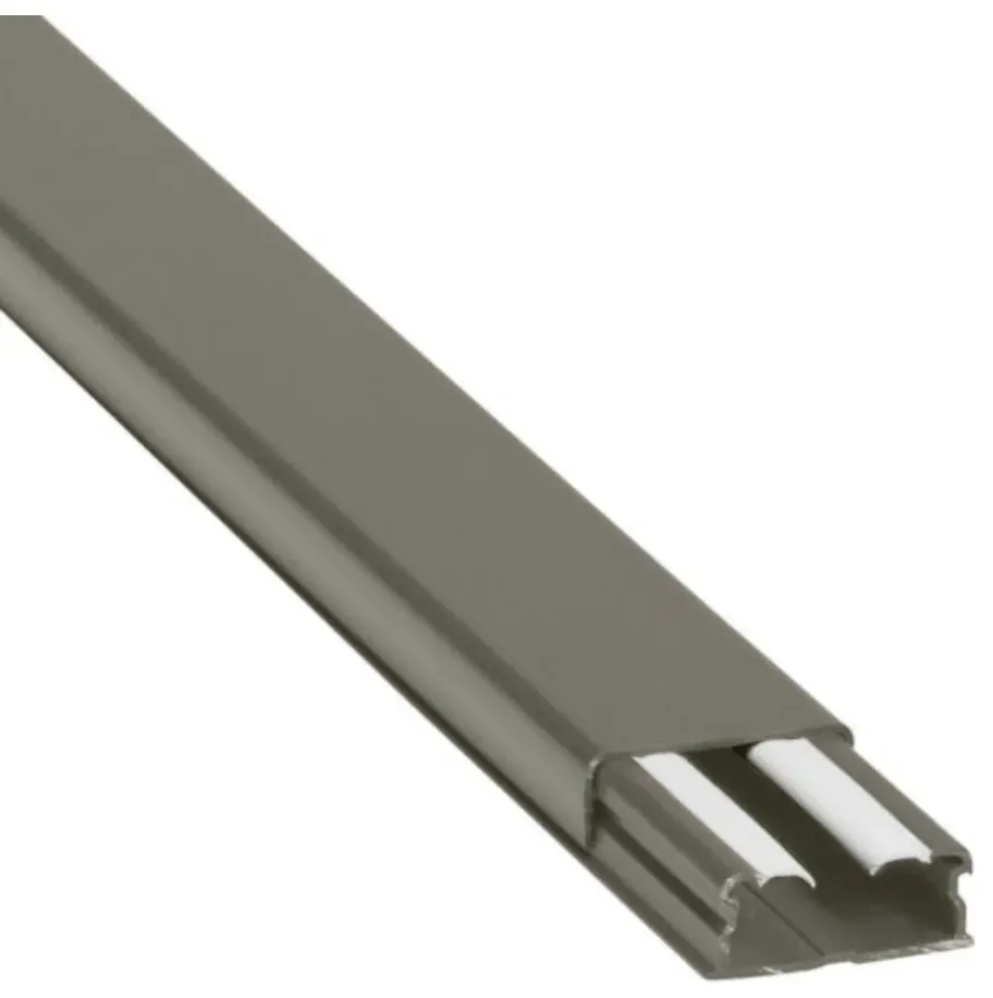 Moulure 32×12,5 mm grande capacité — 1 compartiment — L 2,1 m — marron — image 1