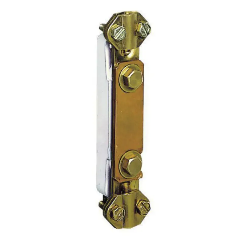 Barrette de terre à cosses avec platine plastique 95×20 mm — L 125 mm — image 1