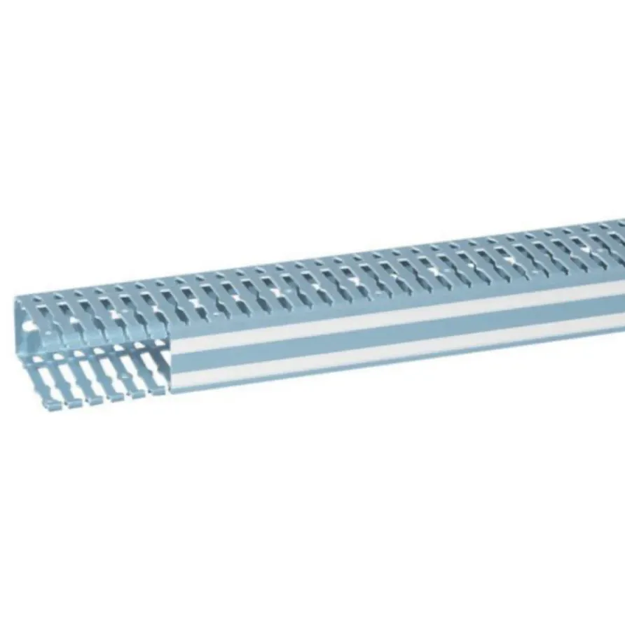 Goulotte Lina 25 — 40×80 mm — longueur 2 m — bleue — image 1