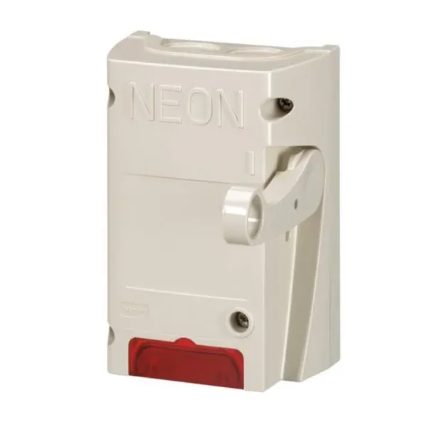 Coffret coupure enseigne lumineuse — interrupteur pompier bipolaire 16 A 250 V — voyant — image 1