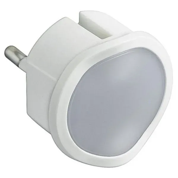 Veilleuse lampe‑torche 2 LED sur adaptateur — batterie — blanc — image 1