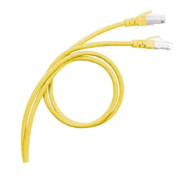 Cordon RJ45 Cat.6A S/FTP 1 m — LCS³ — jaune RAL1018 — image 1