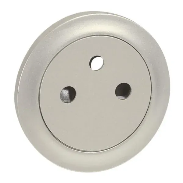 Enjoliveur prise 2P+T surface — Finition titane — image 1