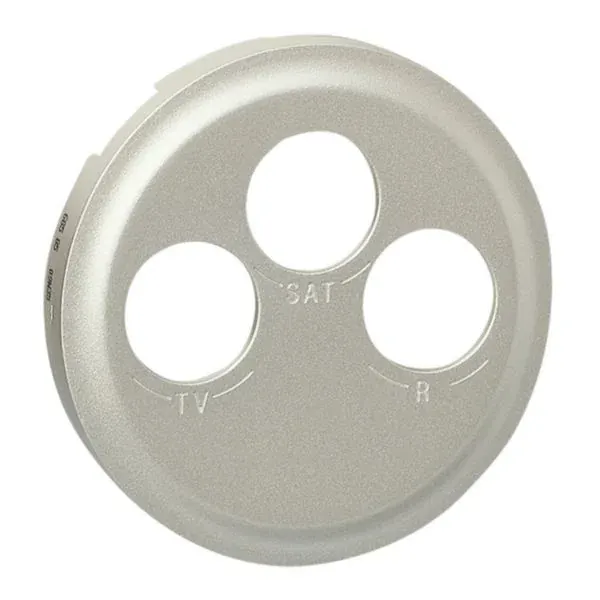 Enjoliveur prise TV/R-SAT — finition titane — Céliane — image 1