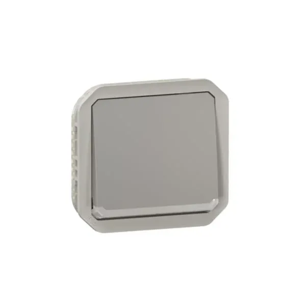 Interrupteur ou va-et-vient témoin Plexo IP55 10AX gris — image 1