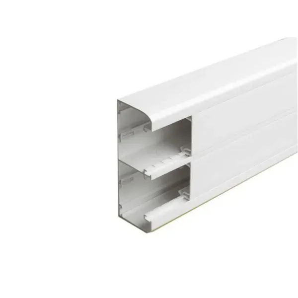 Goulotte DLP Mosaic 50×130 — 2 compartiments — 2 m — blanc — image 1