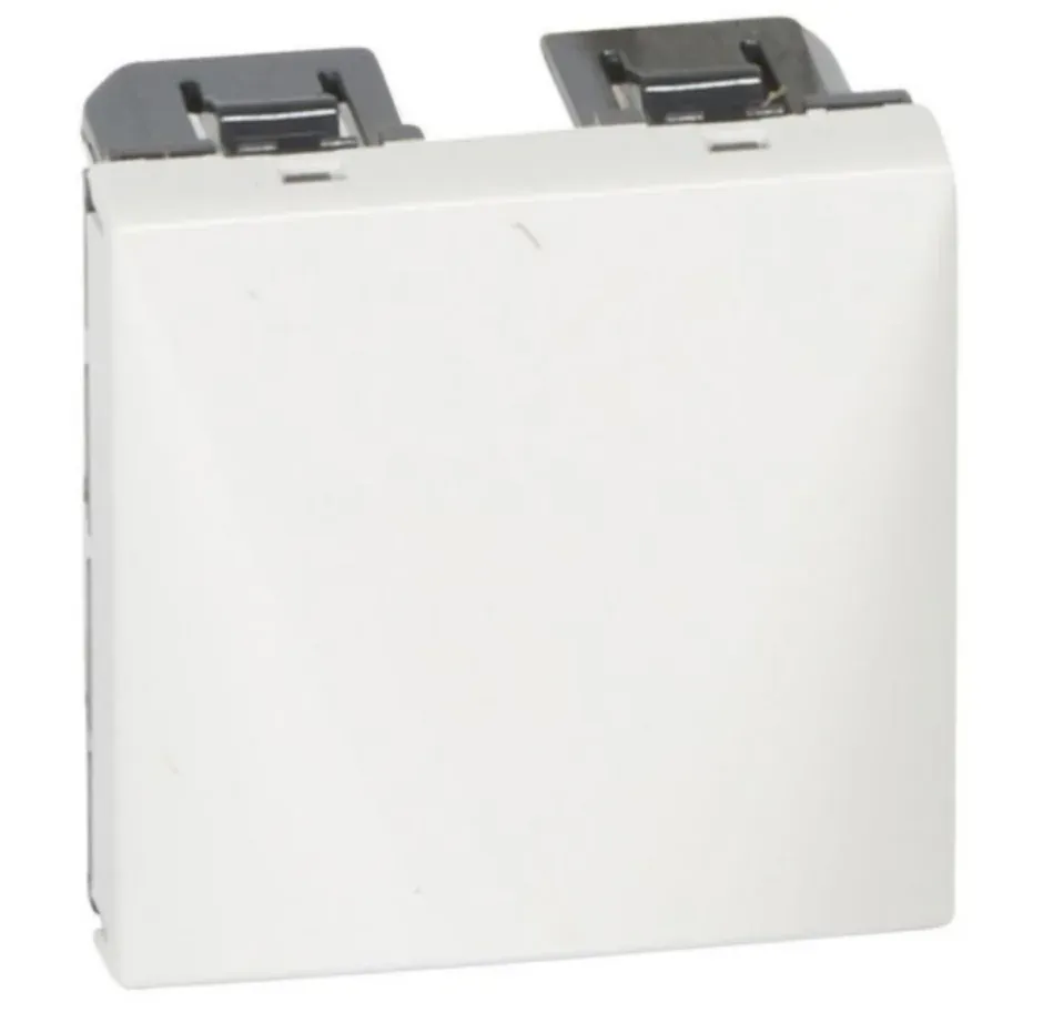 Sortie de câbles avec serre-câbles — 1 rangée × 2 modules — blanc — image 1