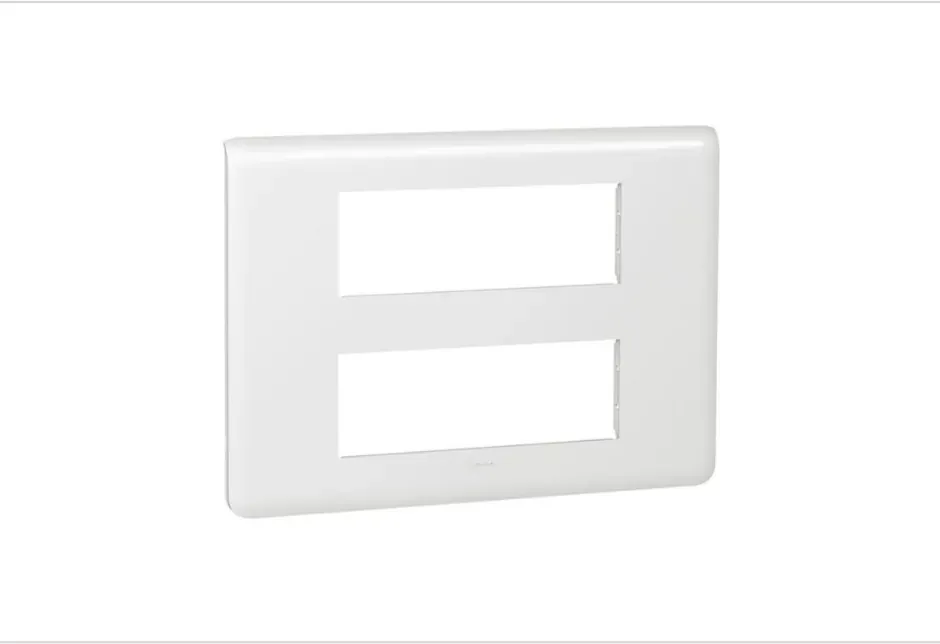 Plaque de finition — 2 rangées × 6 modules — blanc — image 1