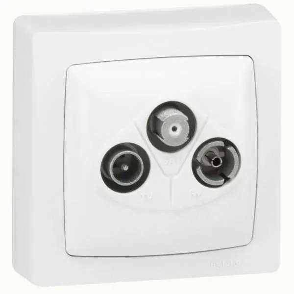 Prise TV/FM/SAT en saillie (Oteo) — blanc — image 1