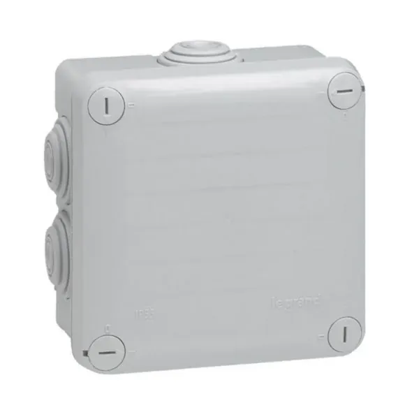 Boîte de dérivation 105×105 mm — 7 entrées — IP55 — IK07 — gris RAL7035 — image 1