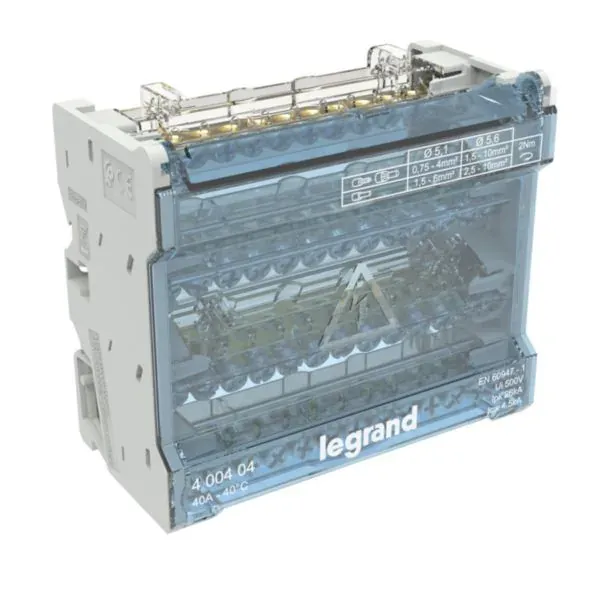 Répartiteur modulaire tétrapolaire 40 A — 12 départs — 6 modules — image 1