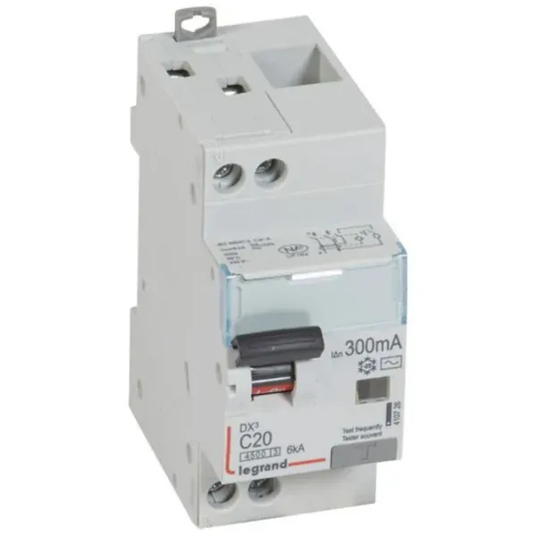 DX³ 4500 — Disjoncteur différentiel 1P+N 20 A courbe C type AC 300 mA — 6 kA — image 1