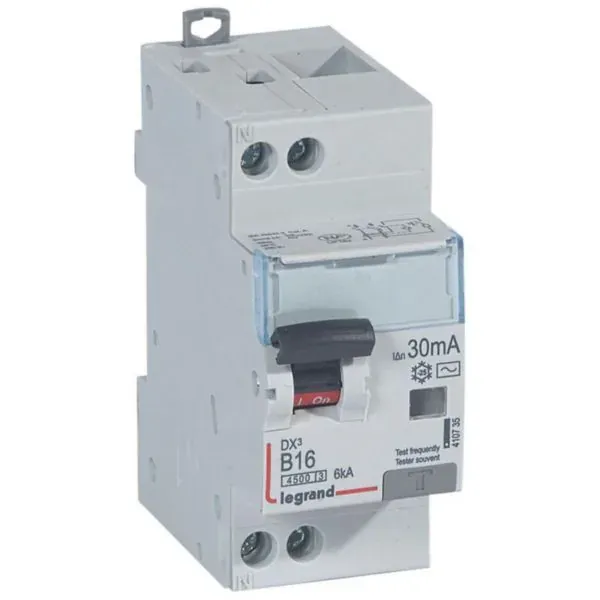 DX³ 4500 — Disjoncteur différentiel 1P+N 16 A courbe B type AC — 30 mA — 6 kA — image 1