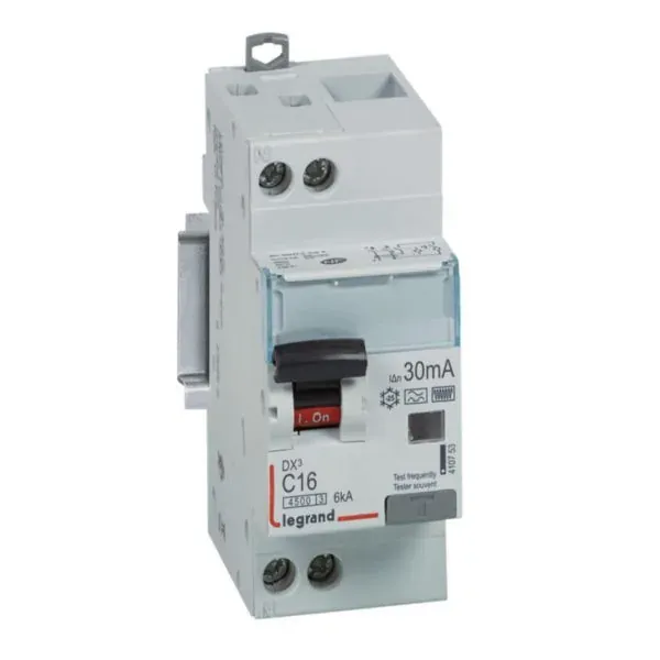DX³ 4500 — Disjoncteur différentiel 1P+N 16 A courbe C type F — 30 mA — 6 kA — image 1