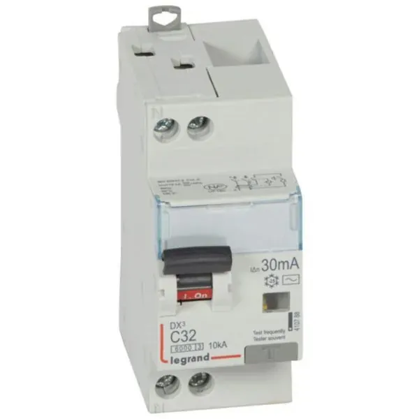 DX³ 6000 — Disjoncteur différentiel 1P+N 32A courbe C — type AC 30mA — 1 rangée × 2 modules — image 1