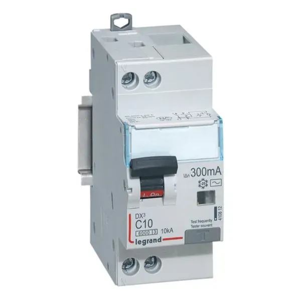 DX³ 6000 — Disjoncteur différentiel 1P+N 10 A courbe C type AC 300 mA — 10 kA — image 1