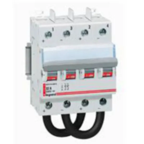 Interrupteur-sectionneur 2P 16 A — 800 V DC — 1 rangée × 4 modules — image 1
