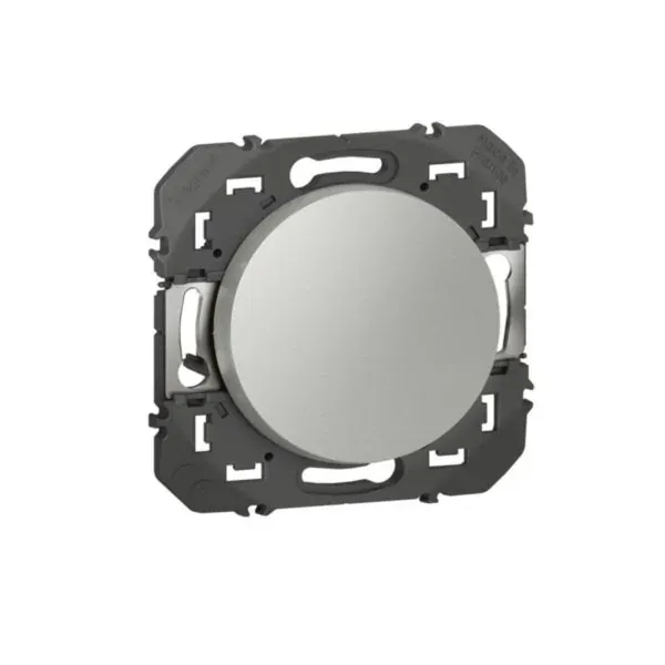 Poussoir simple — 6 A 250 V~ — finition alu Dooxie — image 1