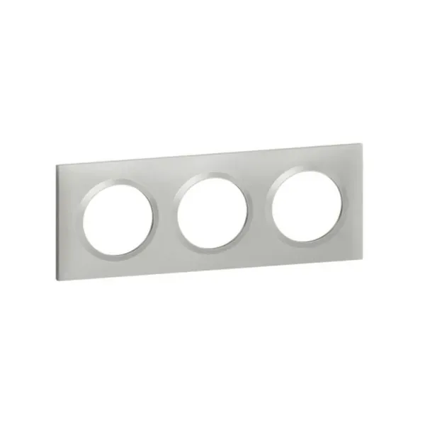 Plaque de finition carrée Dooxie — 3 postes — finition alu — image 1