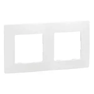 Plaque 2 postes — horizontal/vertical — Niloé Pur — image 1