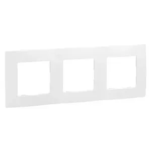 Plaque de finition 3 postes — Niloé Pur — orientation horizontale/verticale — image 1