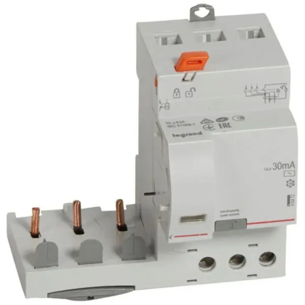 Bloc différentiel adaptable type AC — 3P 63 A 30 mA — image 1