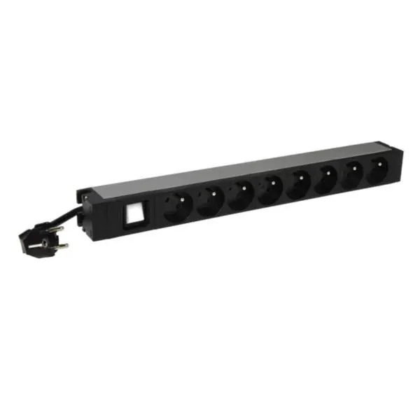 PDU 19" 1U — 8 prises 2P+T 16 A — interrupteur lumineux — image 1