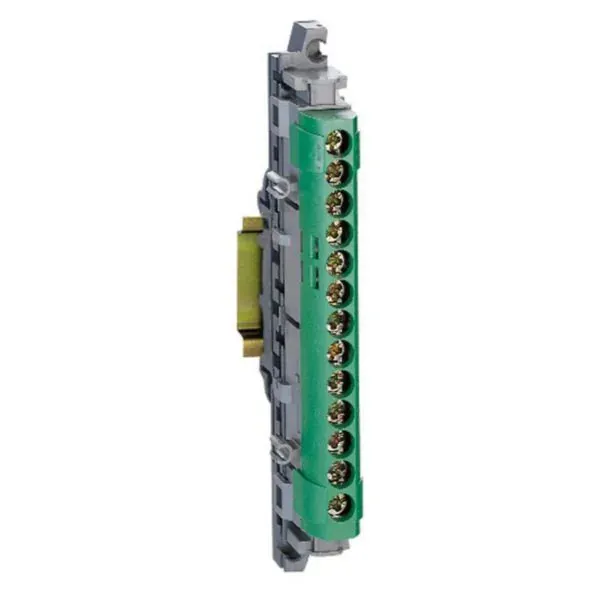 Bornier de répartition de terre isolé — IP2X — 1×6–25 mm² + 12×1,5–16 mm² — image 1