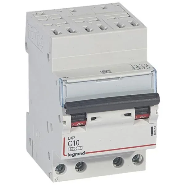 DX³ 6000 — Disjoncteur 4P 10 A courbe C 10 kA — 3 modules — image 1