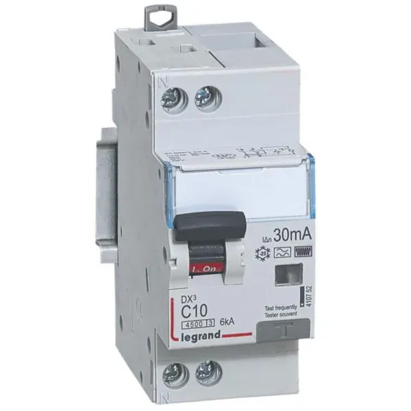 DX³ 4500 — Disjoncteur différentiel 1P+N 10 A courbe C — type F — 6 kA — image 1