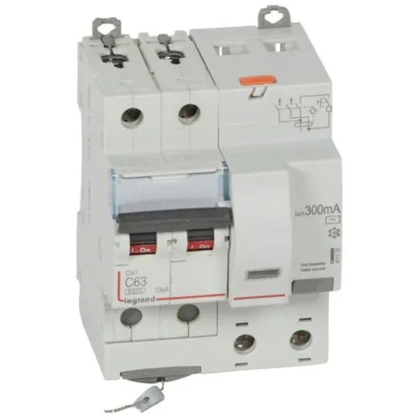 Disjoncteur différentiel DX³ 6000 — 2P 63 A courbe C type AC — 10 kA — 300 mA — image 1