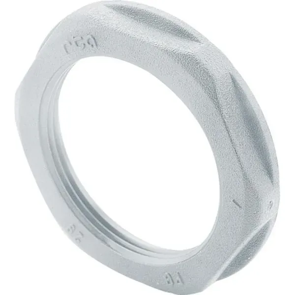 Écrou plastique PG21 — presse-étoupe hexagonal — gris RAL7035 — image 1