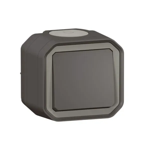 Interrupteur va-et-vient saillie — IP55 IK08 — anthracite — image 1