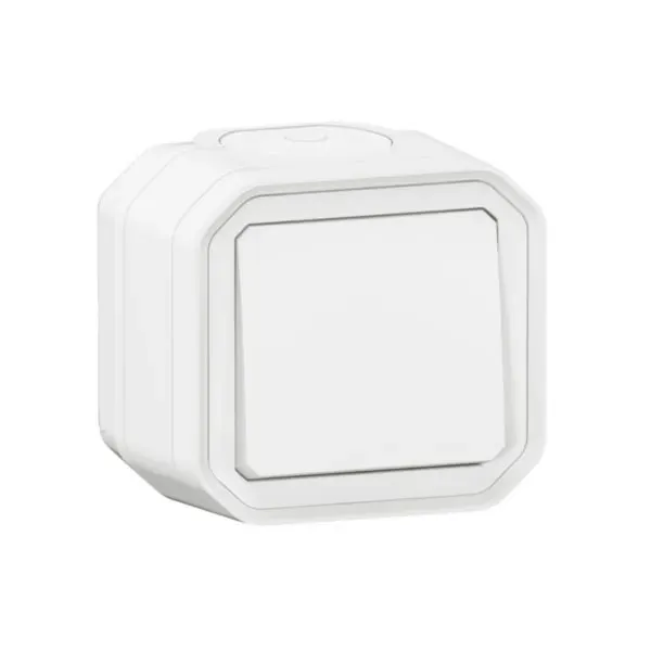 Interrupteur va-et-vient saillie — IP55/IK08 — blanc — image 1