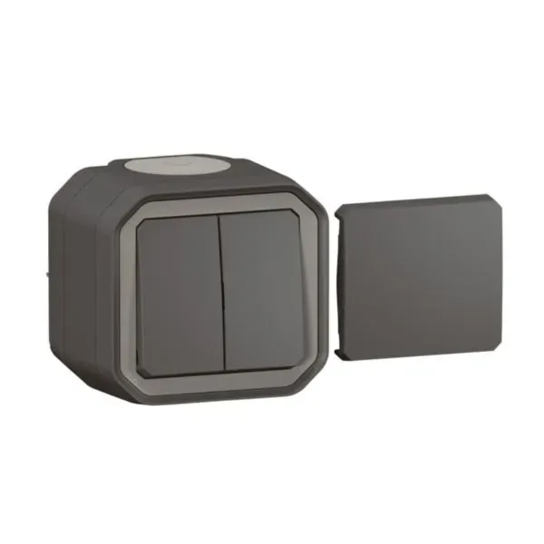 Transformeur réversible Plexo saillie IP55 IK08 anthracite — image 1