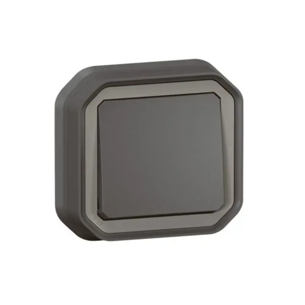 Interrupteur va-et-vient encastré — IP55 IK08 — Anthracite — image 1
