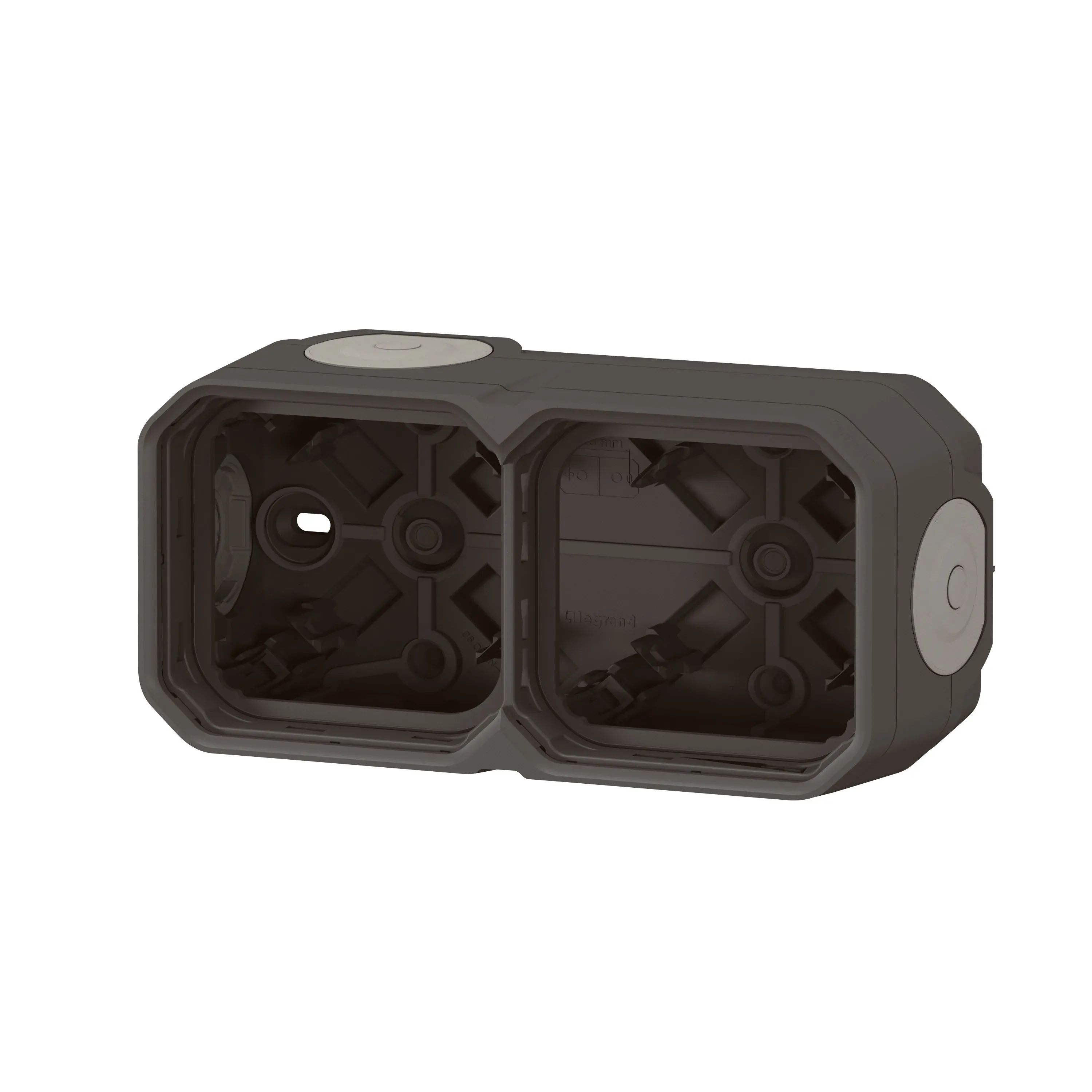 Boîtier saillie étanche — 2 postes — IP55 — anthracite — image 1