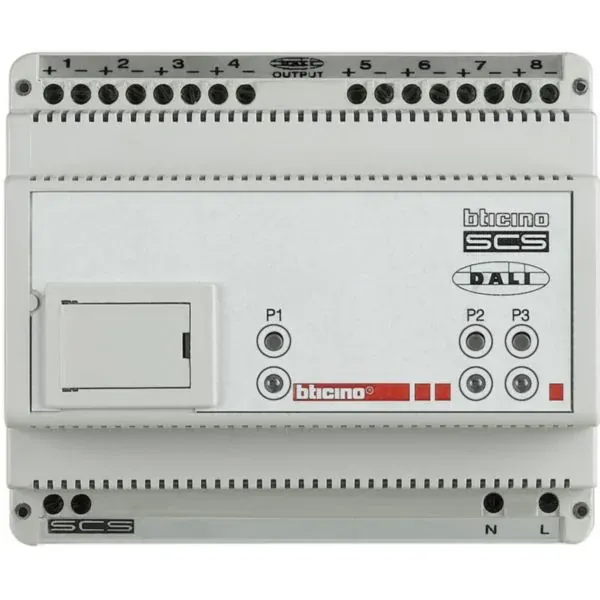 Actionneur variateur DALI MyHOME_Up — 8 sorties — 6 modules DIN — image 1
