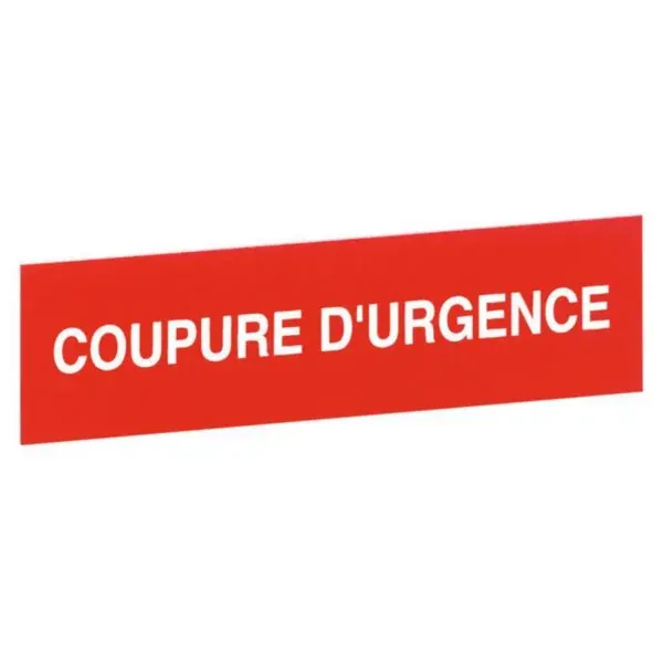 Étiquette autocollante « COUPURE D’URGENCE » — image 1