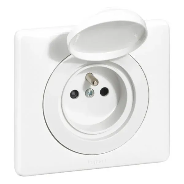 Prise 2P+T Céliane Surface avec plaque étanche — blanc — image 1