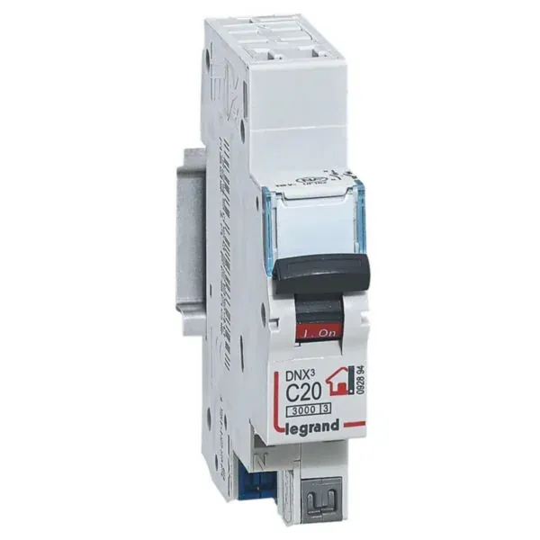 Disjoncteur modulaire 1P+N 20 A 3 kA — bornes automatiques — image 1