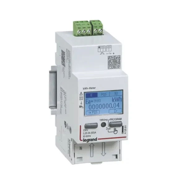 EMDX³ — Compteur d'énergie monophasé MID 63 A — 1 rangée × 2 modules — image 1